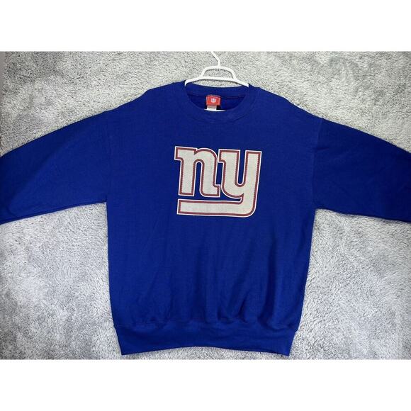 Vintage NFL NY New York Giants Blue‎ Crewneck Adult Large Sweatshirt 90's Y2K - Picture 1 of 8